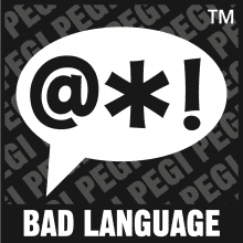 Image of bad language, the game contains bad language