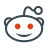 White Reddit icon